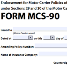 auto filing form MCS-90